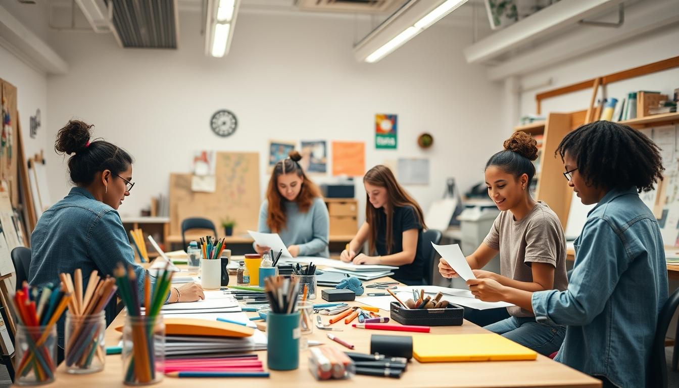 Modern university campus for students