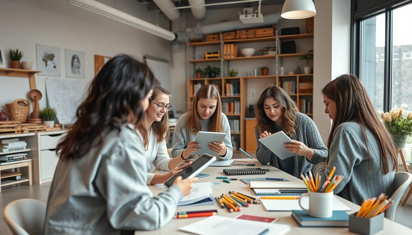 Student preparing for exams with study materials