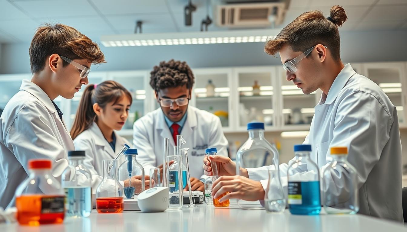 Student using learning strategies while studying